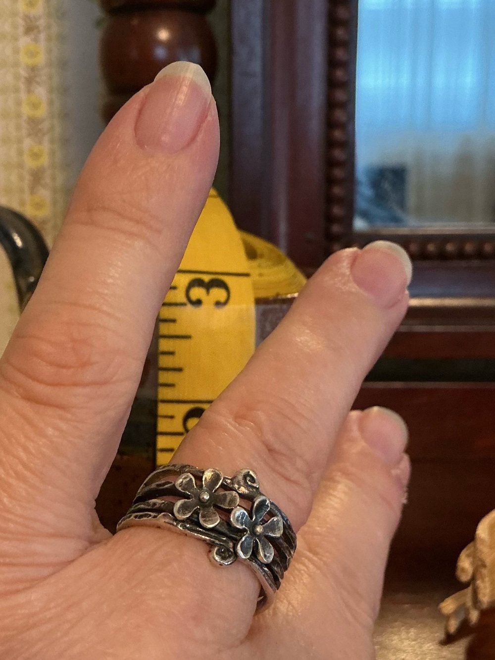 Sundance Oxidized Silver Floral Stack Ring